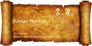 Kenyo Marion névjegykártya